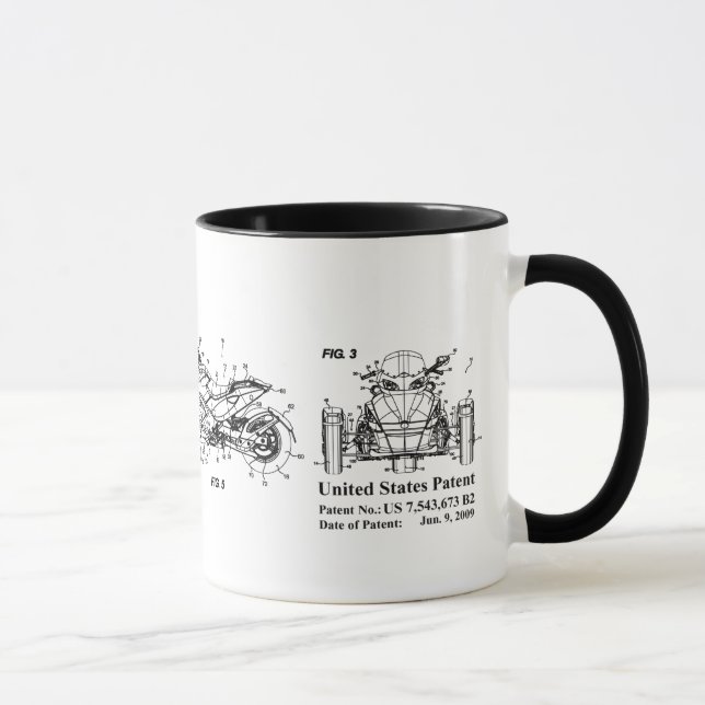 Can Am Spyder US Patent Three Diagram Mug (Right)