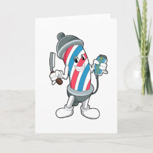 Can as Hairdresser with Razor Card