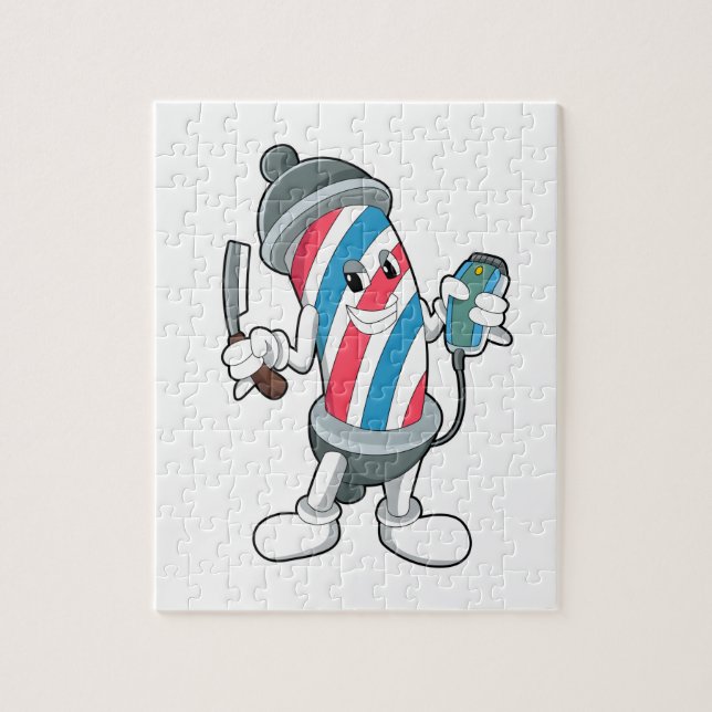 Can as Hairdresser with Razor Jigsaw Puzzle (Vertical)