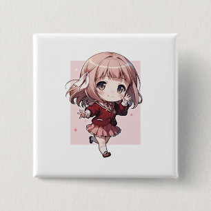 Can badges of cute anime characters
