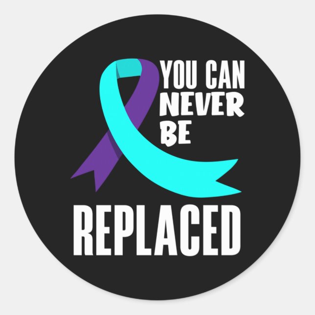 Can Be Replaced Prevention Awareness Performance Classic Round Sticker (Front)
