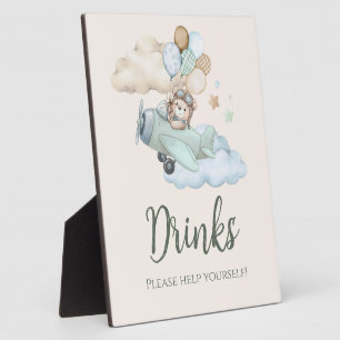 Can Bearly Wait Baby Shower Drink Station Sign Plaque
