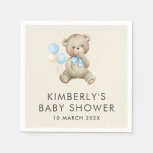 can bearly wait baby shower  napkin