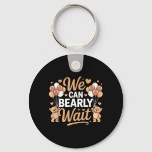 Can Bearly Wait Gender Reveal Baby Shower Family Key Ring