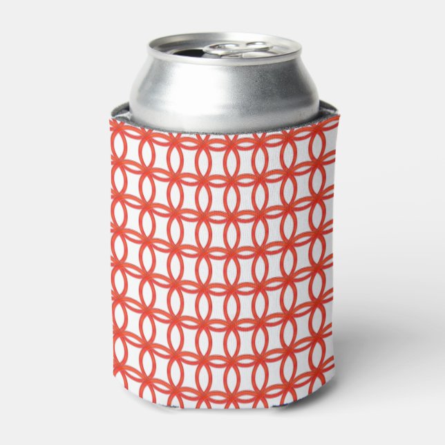 Can/Bottle Cooler - Interlocking Red Rings (Can Front)