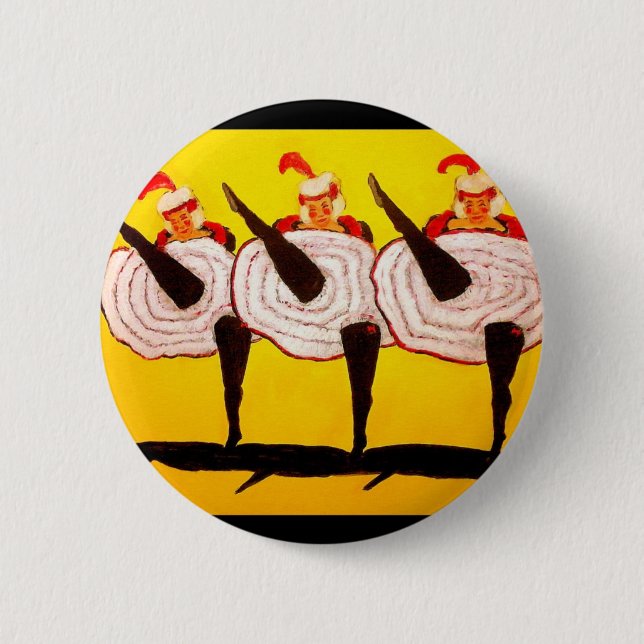 Can Can 6 Cm Round Badge (Front)