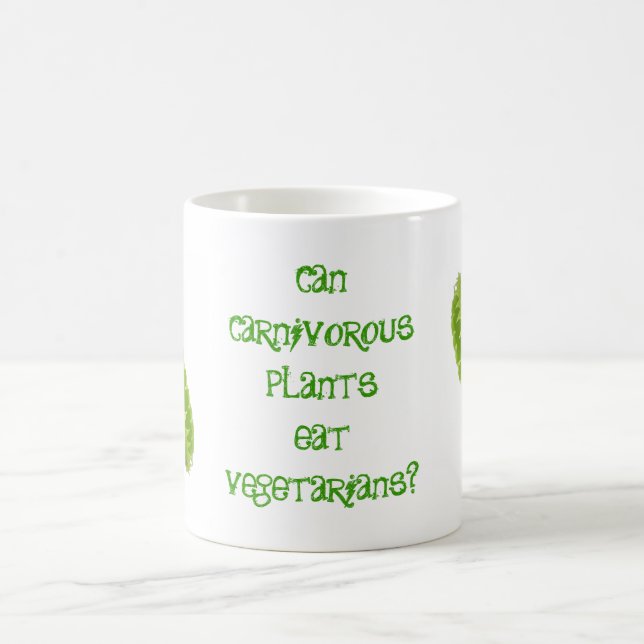 Can Carnivorous Plants Eat Vegetarians? Coffee Mug (Center)