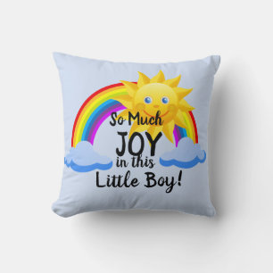 Can Change All Text So Much Joy in this Little Boy Cushion