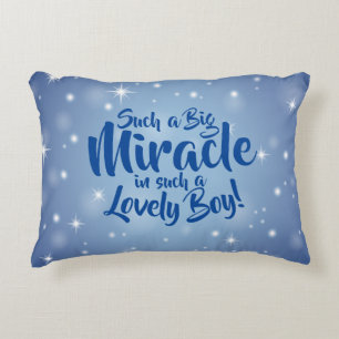 Can Change Text Such a Big Miracle in Lovely Boy Decorative Cushion