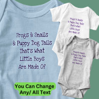 Can Change Text What Are Little Boys Made Of