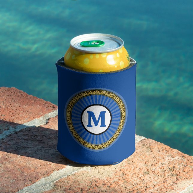 Can Cooler -  Blue - Personalised - Add Initial (In Situ Pool)