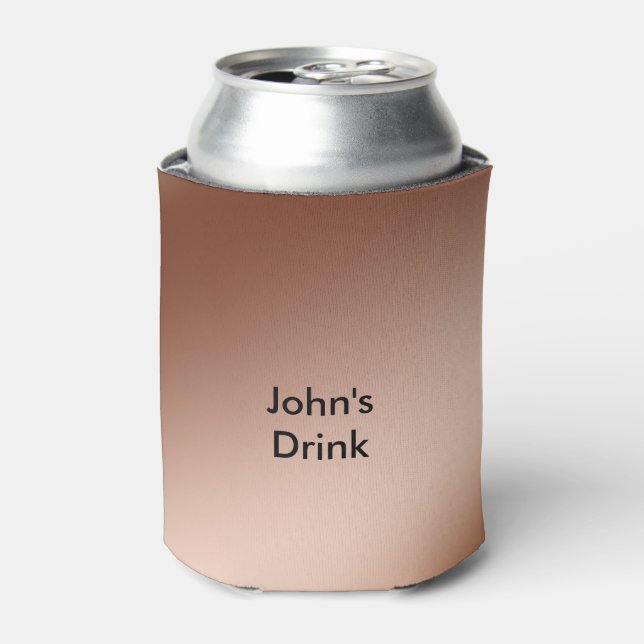 Can Cooler - Peronalized Name on Copper Background (Can Front)