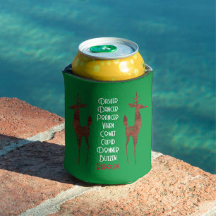 Can Cooler - Santa's Reindeer -Rudolph
