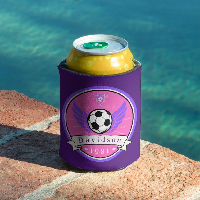 Can Cooler - Soccer - Personalised - Add Name (In Situ Pool)