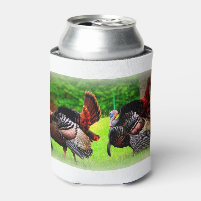 Can Cooler, Turkey Print, Beer cooler, hunting Can Cooler (Can Front)