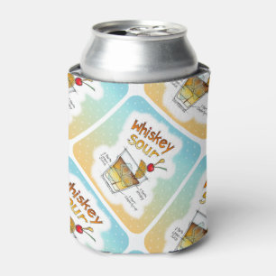 CAN COOLER - WHISKEY SOUR RECIPE COCKTAIL ART