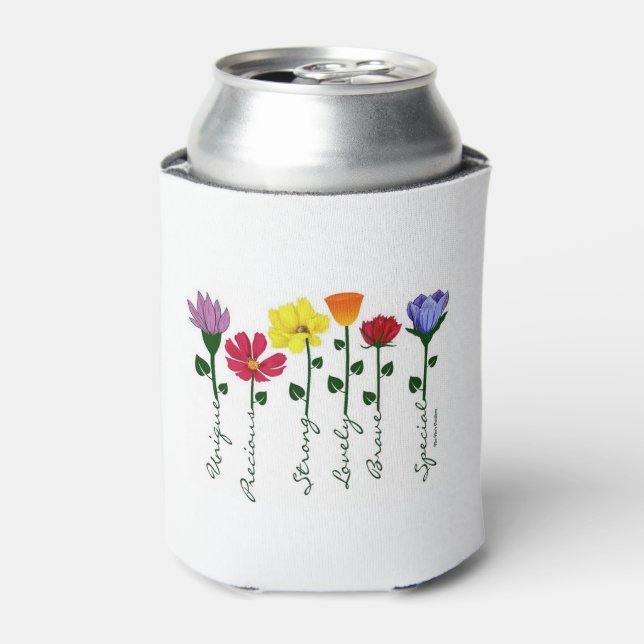 Can Cooler - Wildflowers n' Words (Can Front)