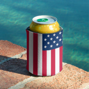 Can Cooler with American Flag