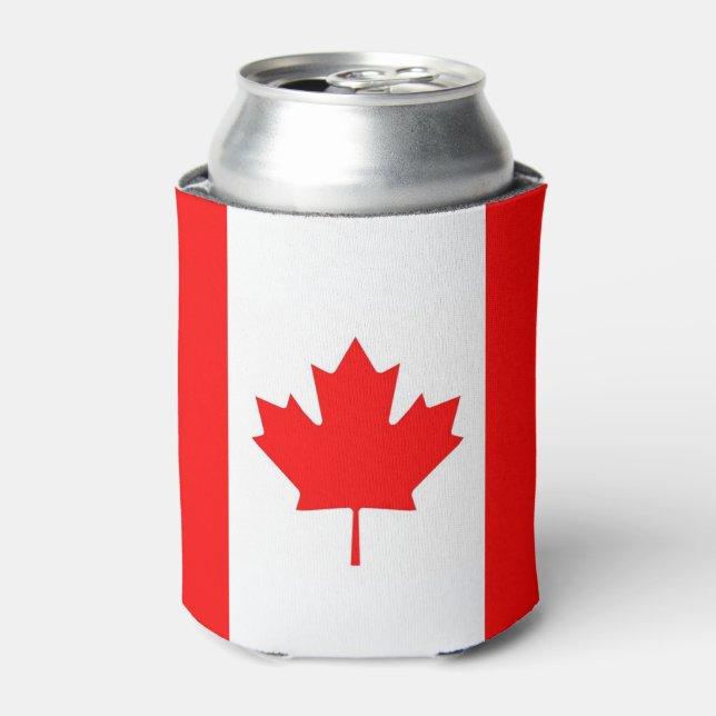 Can Cooler with flag of Canada (Can Front)