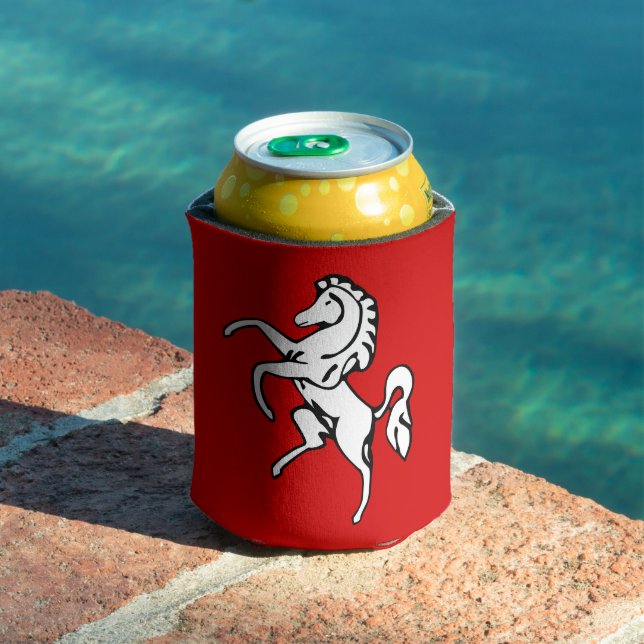 Can Cooler with flag of Kent County, England (In Situ Pool)