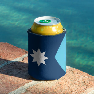 Can Cooler with flag of Minnesota, USA