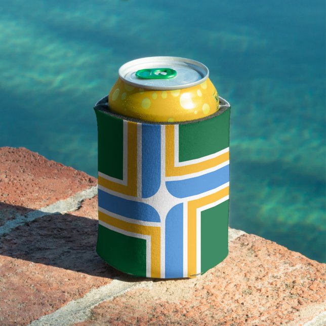 Can Cooler with flag of Portland City, USA (In Situ Pool)