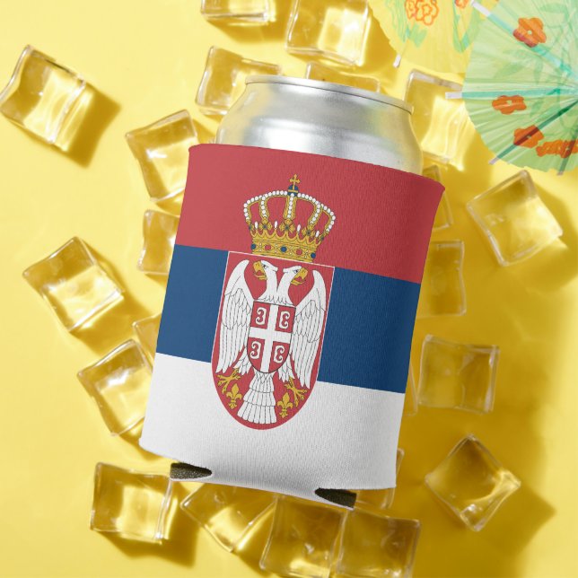 Can Cooler with flag of Serbia (In Situ Summer)