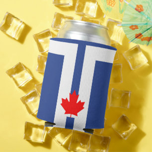 Can Cooler with flag of Toronto, Canada