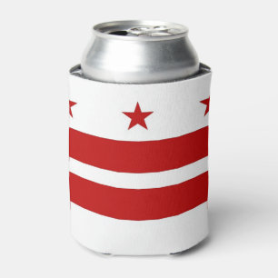 Can Cooler with flag of Washington DC, USA.