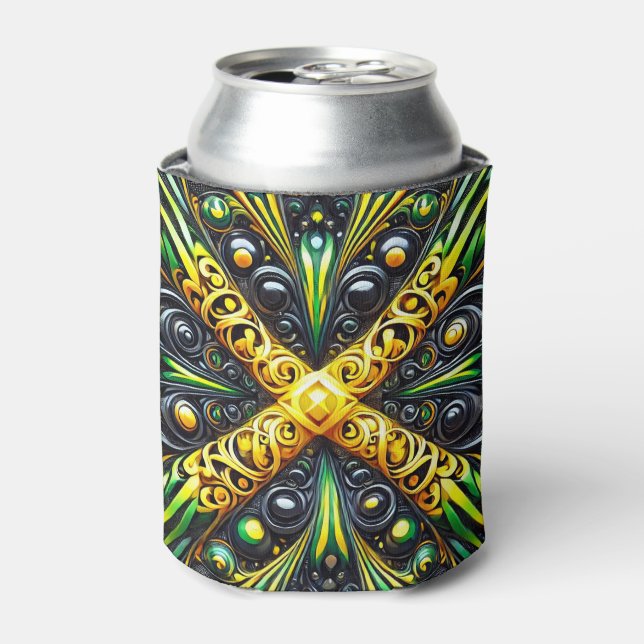 Can Cooler with Jamaican Colours design (Can Front)