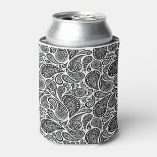 Can Coolers/Black & White Paisley Cooler