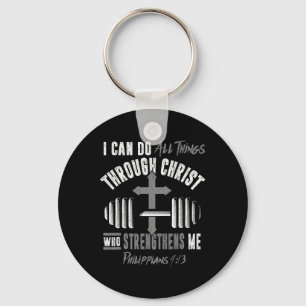 Can Do All Things Christian Jesus Bodybuilding Wei Key Ring