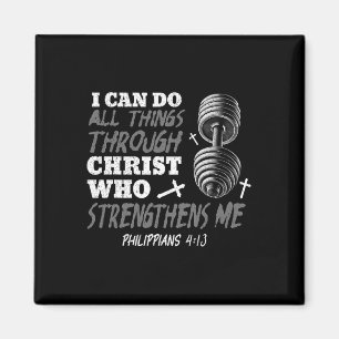 Can Do All Things Christian Jesus Bodybuilding Wei Magnet