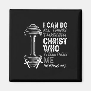 Can Do All Things Christian Jesus Bodybuilding Wei Magnet