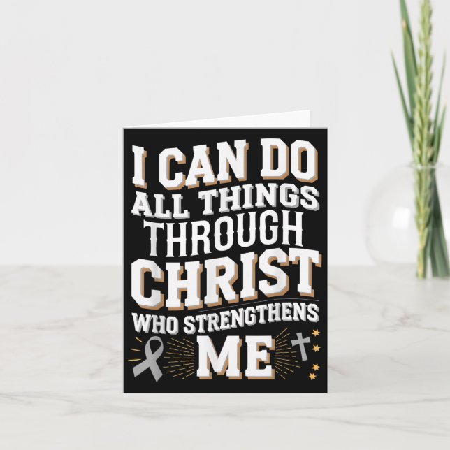 Can Do All Things Through Christ Diabetes Awarenes Card (Front)