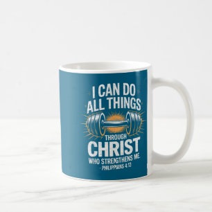 Can Do All Things Weightlifter Christian Gym Bible Coffee Mug