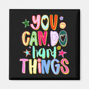 Can do hard things autism awareness autistic puzzl magnet