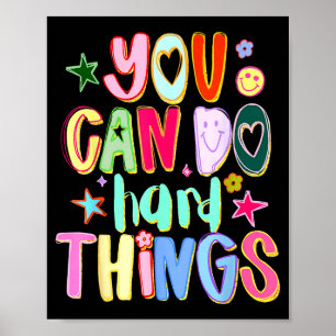 Can do hard things autism awareness autistic puzzl poster