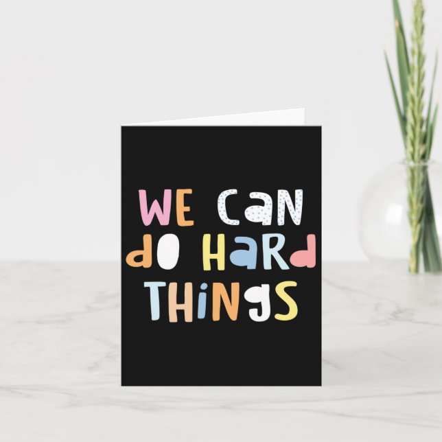 Can Do Hard-things Teacher Back To School 1  Card (Front)