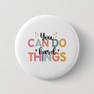 Can Do Hard Things Test Day Testing Teacher 6 Cm Round Badge