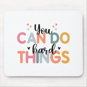 Can Do Hard Things Test Day Testing Teacher  Mouse Pad