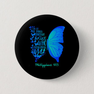 Can Do Things Through Christ Who Strengthens Gift 6 Cm Round Badge