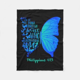 Can Do Things Through Christ Who Strengthens Gift Fleece Blanket