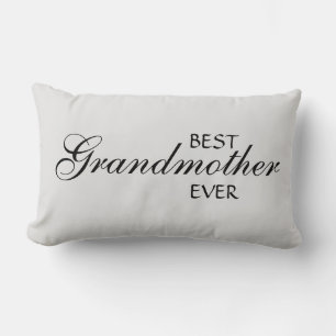 Can Edit All Text Best Grandmother Ever Grandma Lumbar Cushion