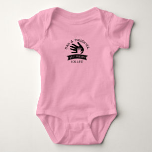 Can Edit Text, Dad Daughter Best Friends, Hands Baby Bodysuit