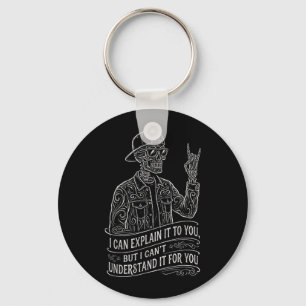 Can Explain to Skeleton Funny Saying Gag Men Women Key Ring