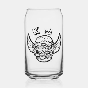 Can Glass featuring a hamburger.