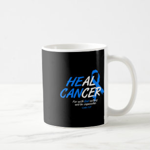 Can Heal Cancer Ataxia Awareness Month Gift Blue R Coffee Mug