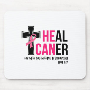Can Heal Cancer Christian Ribbon Breast Cancer Awa Mouse Pad