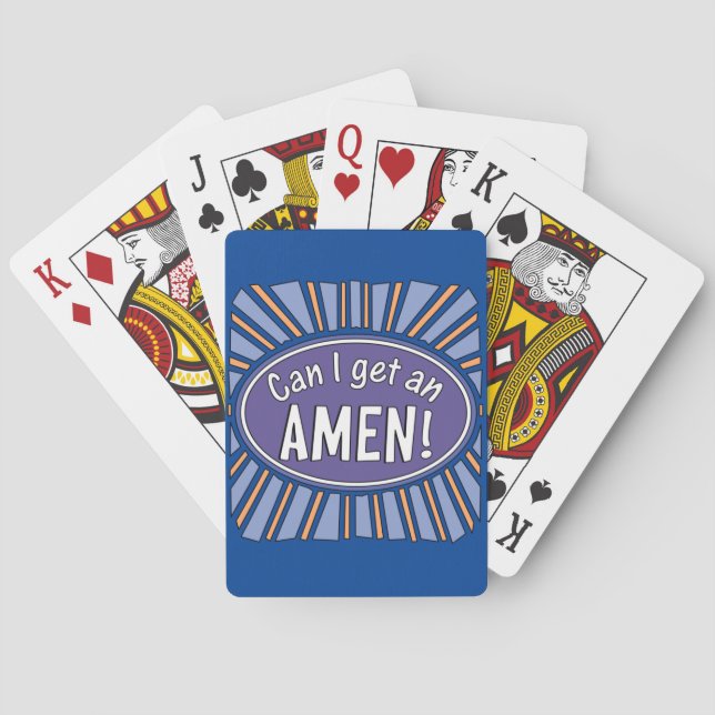 Can I get an AMEN!    Playing Cards (Back)